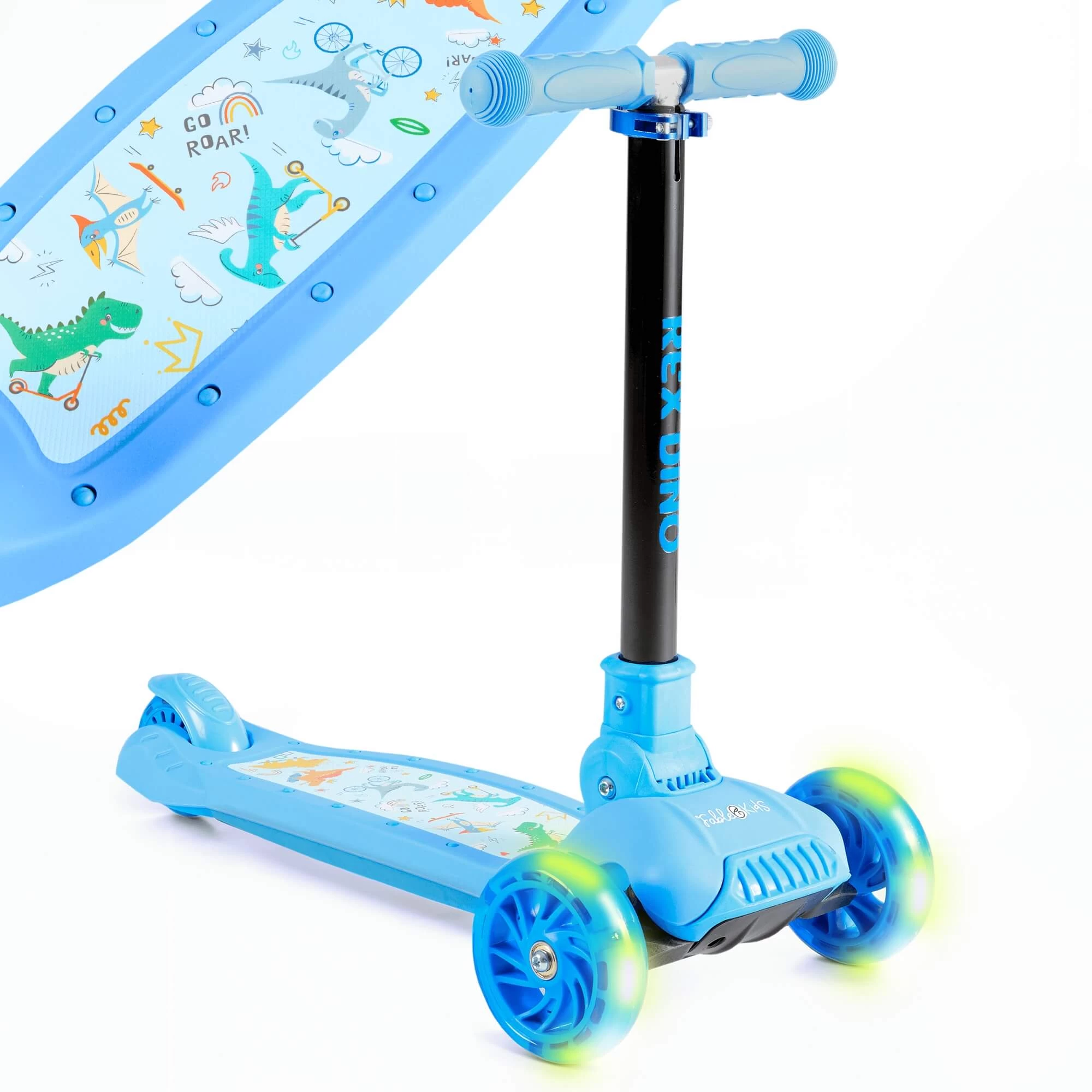 Xe trượt scooter trẻ em bánh xe phát sáng LED - Phiên bản REX DINO