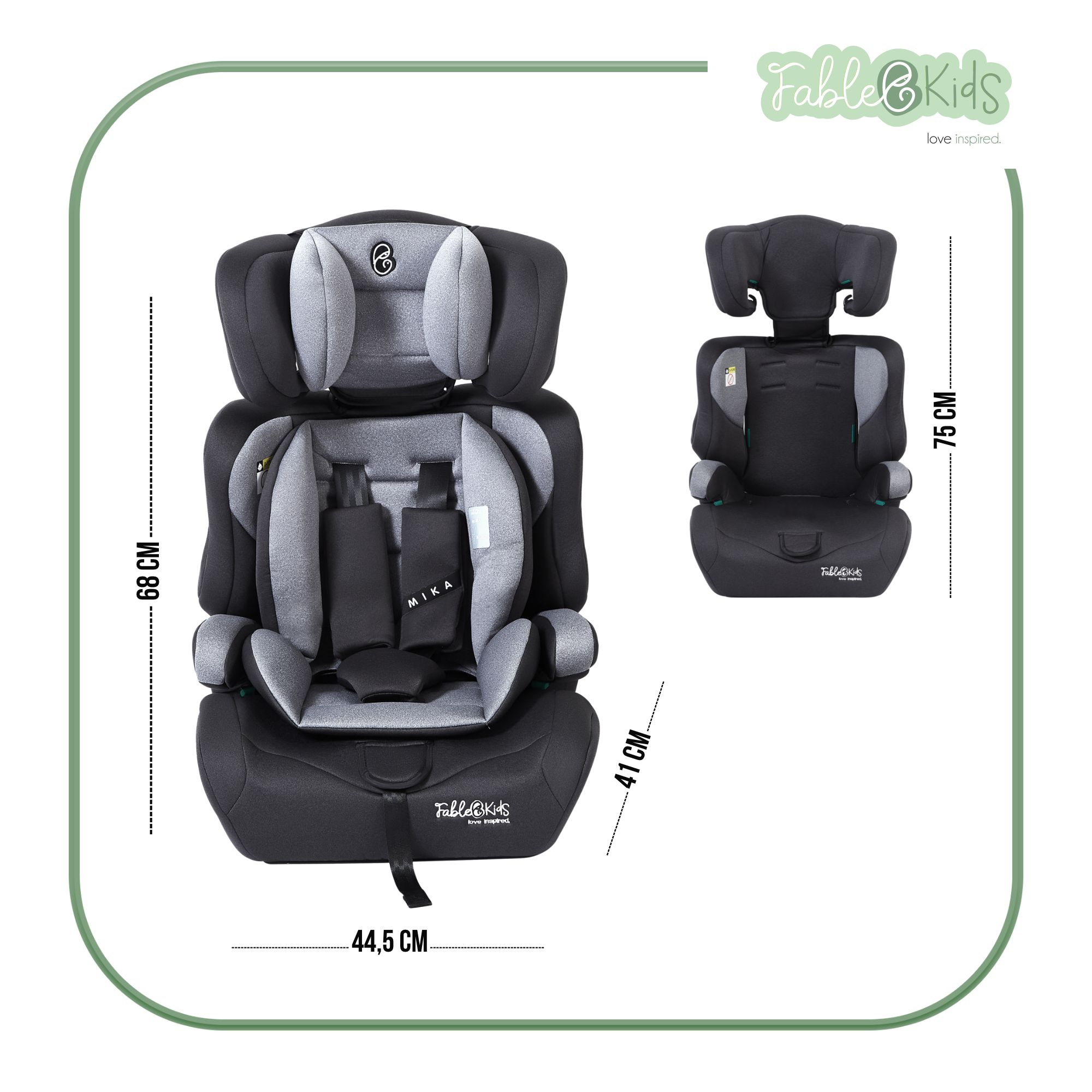 Autokindersitz Mika Grau